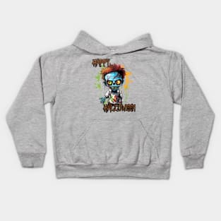 Spooky Zombie Boy Happy Halloween Kids Hoodie